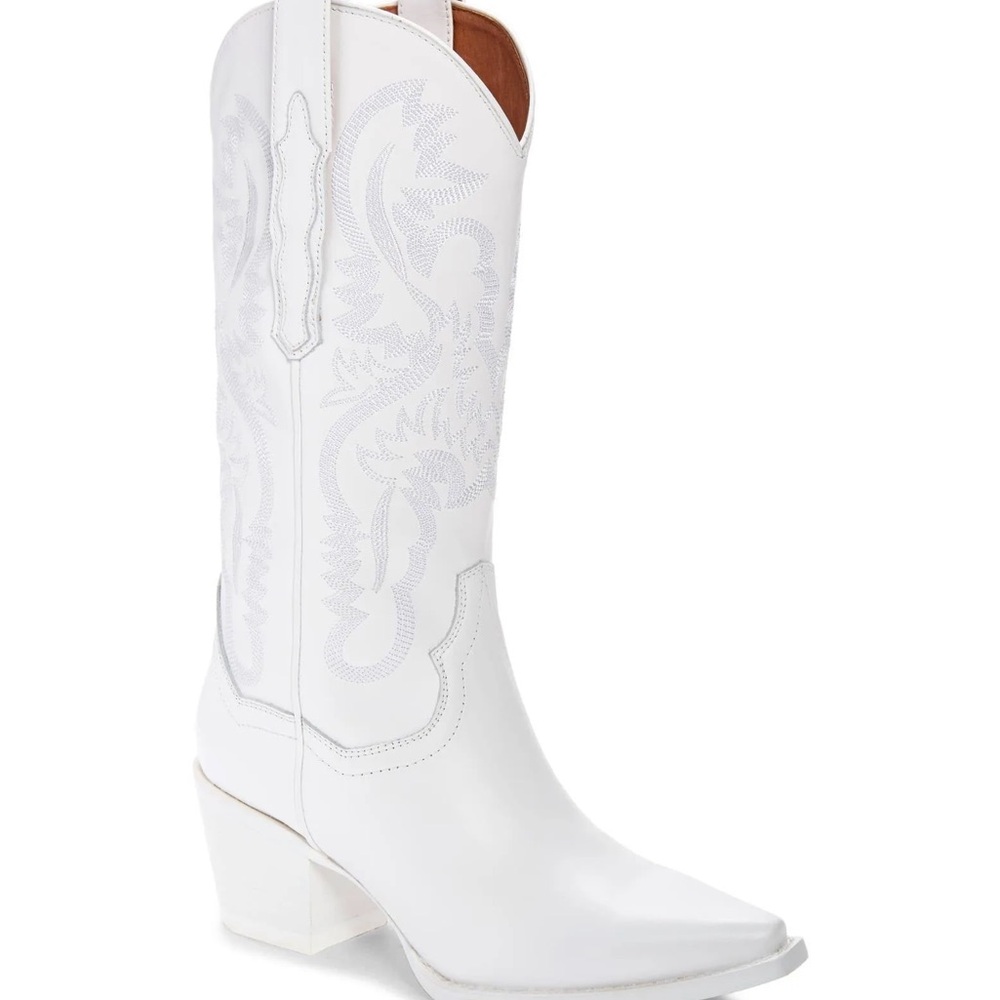 Jeffrey Campbell Dagget Cowgirl boots - White